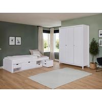 Einzelzimmer TILL 90 in Echtholz Kiefer, Weiß - Weiß/Naturfarben, MODERN, Holz - MID.YOU