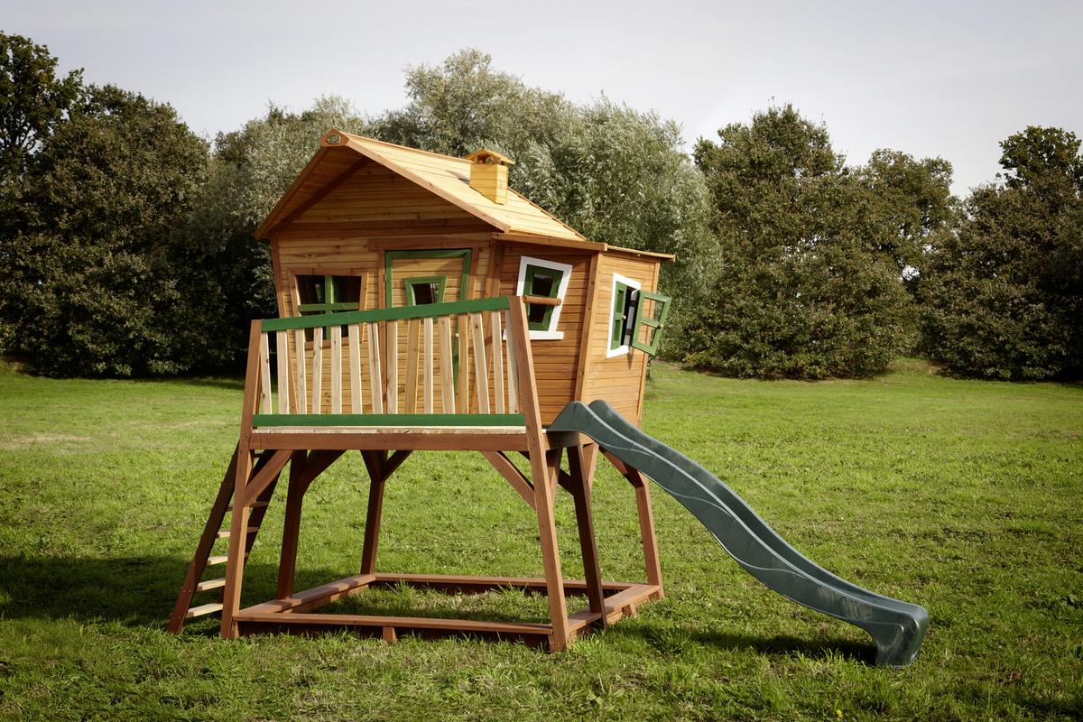 Spielhaus A030.150.00 aus Zeder Massiv - Braun/Naturfarben, KONVENTIONELL, Holz (435/291/180cm) - Ambia Garden