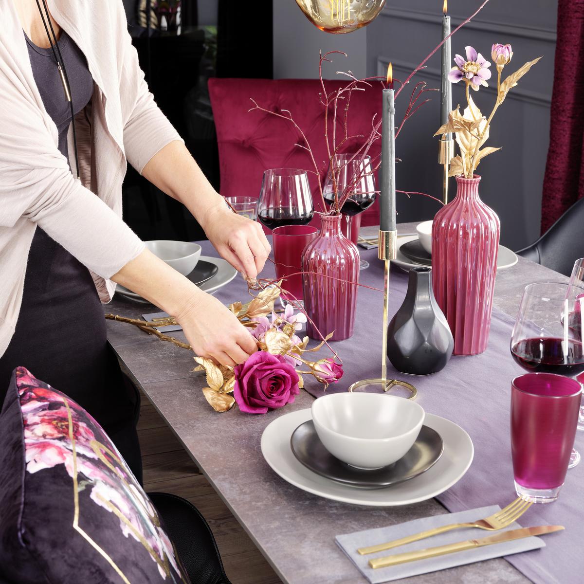 Nadstolnjak Steffi - jorgovan, tekstil (45/150cm) - Modern Living