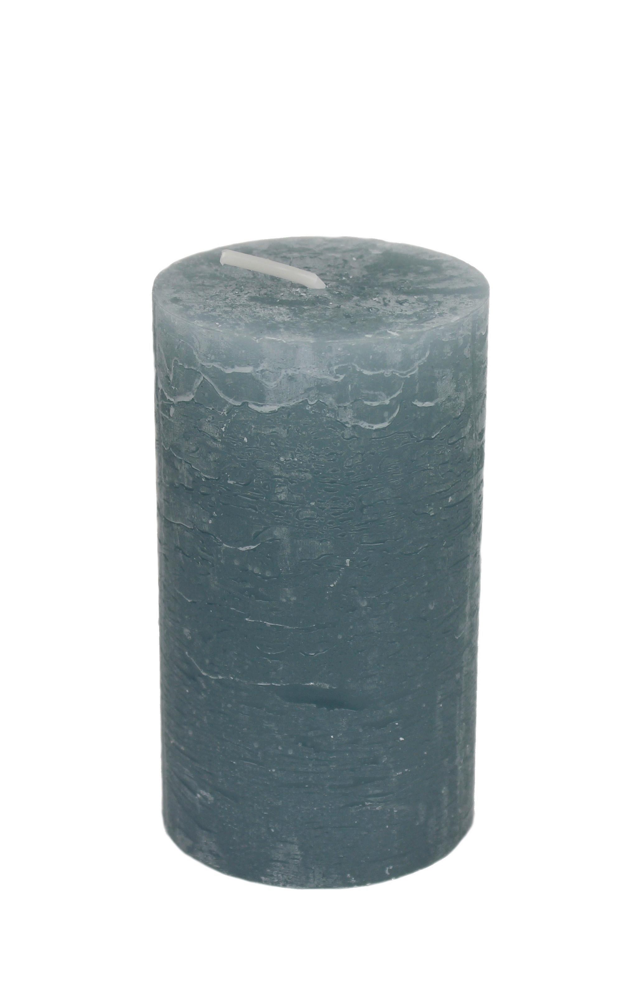 Stumpenkerze Lia Pastelblau - Pastellblau, MODERN (6,8/12cm) - Premium Living