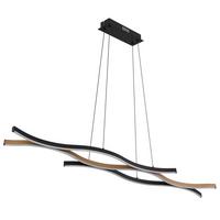 LED Függőlámpa 67206hw - barna/fekete, Modern, műanyag/fém (108/18/120cm) - Globo