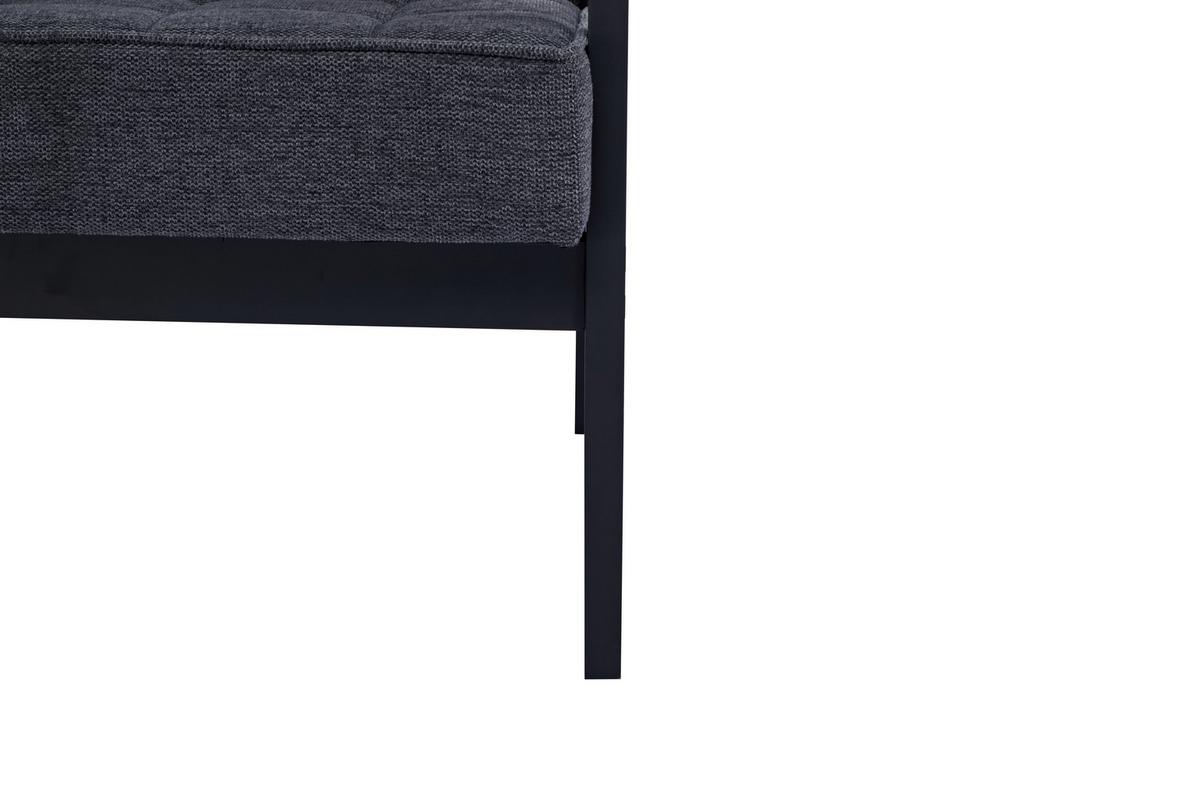 FOTEL JANINA - czarny/szary, Design, drewno/tkanina (64/77,5/67cm) - Ti'me