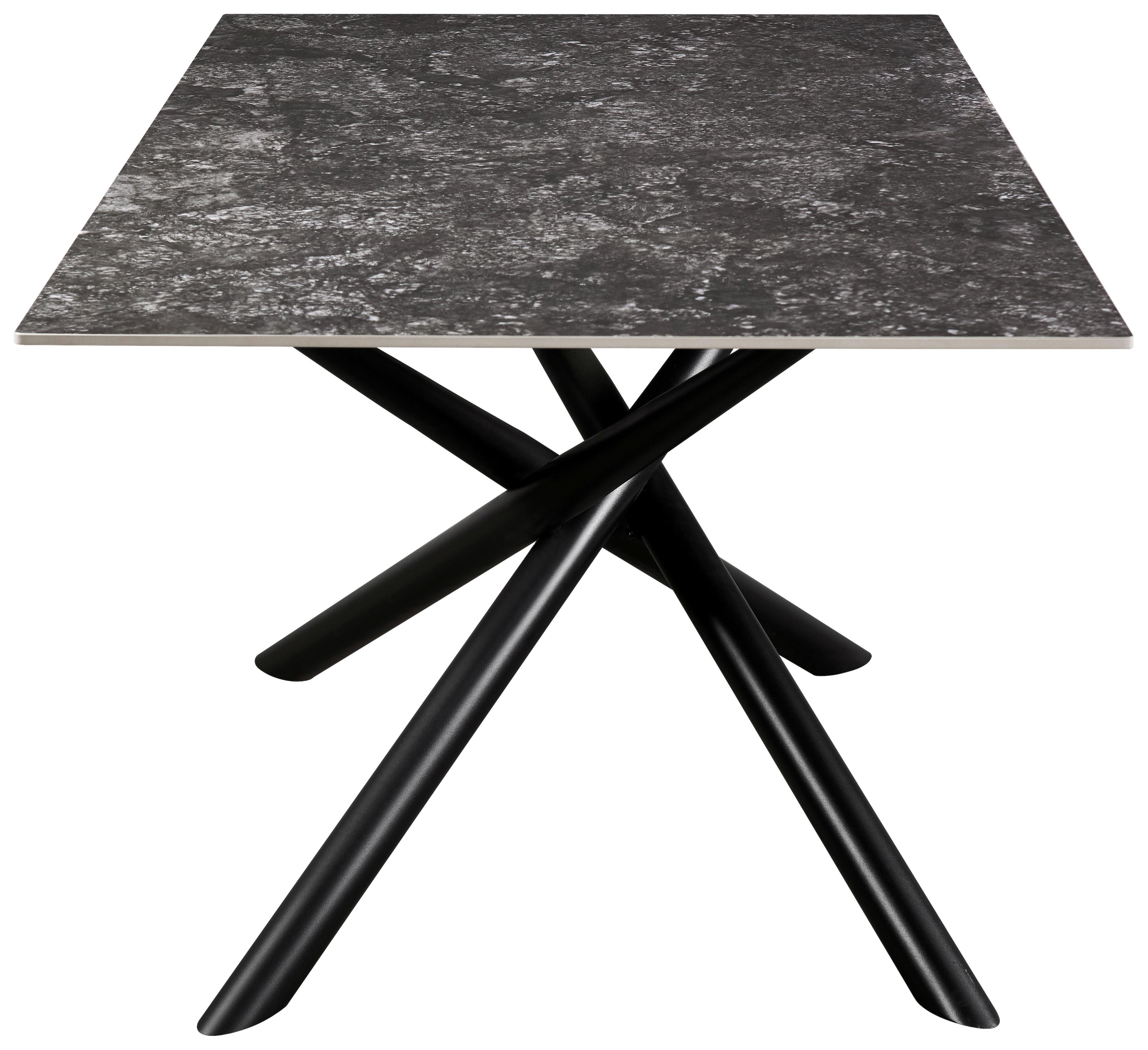 MATBORD DAVID - grå/svart, Modern, metall/keramik (180/76/90cm) - Mömax