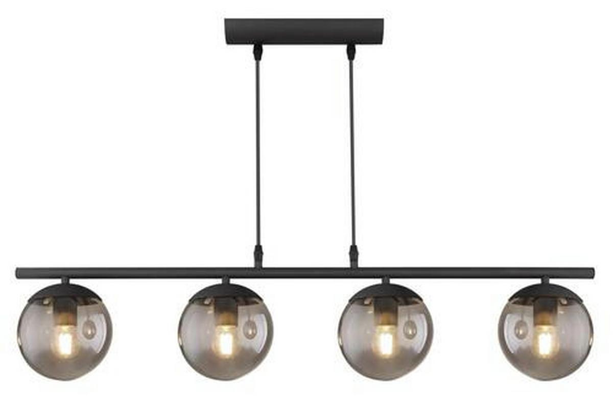 Viseča Svetilka 15830-4h Blama - črna, Design, kovina/steklo (90/15/120cm) - Globo