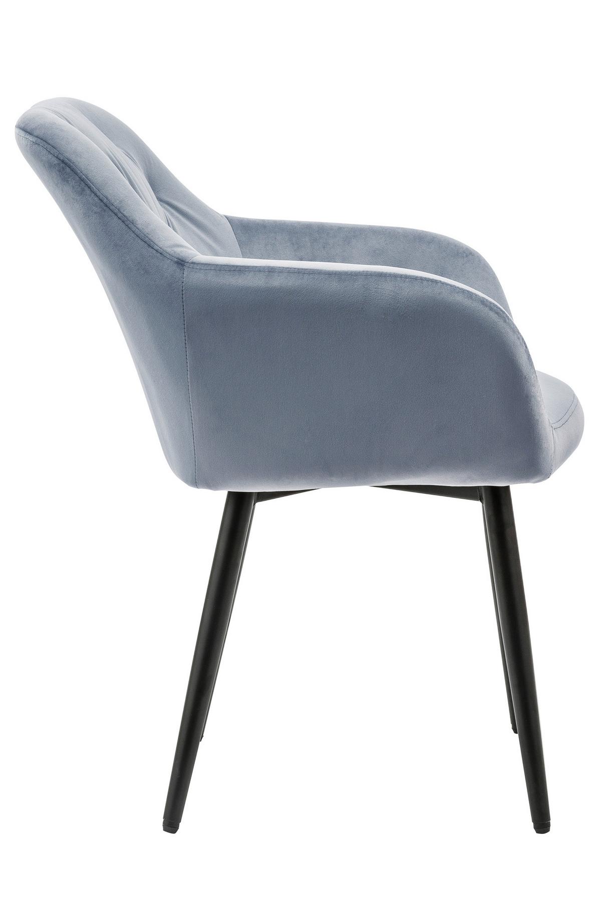 Naslanjač Samt, Svetlo Siva - črna/svetlo siva, Moderno, kovina/tekstil (61/85/45cm) - Livetastic