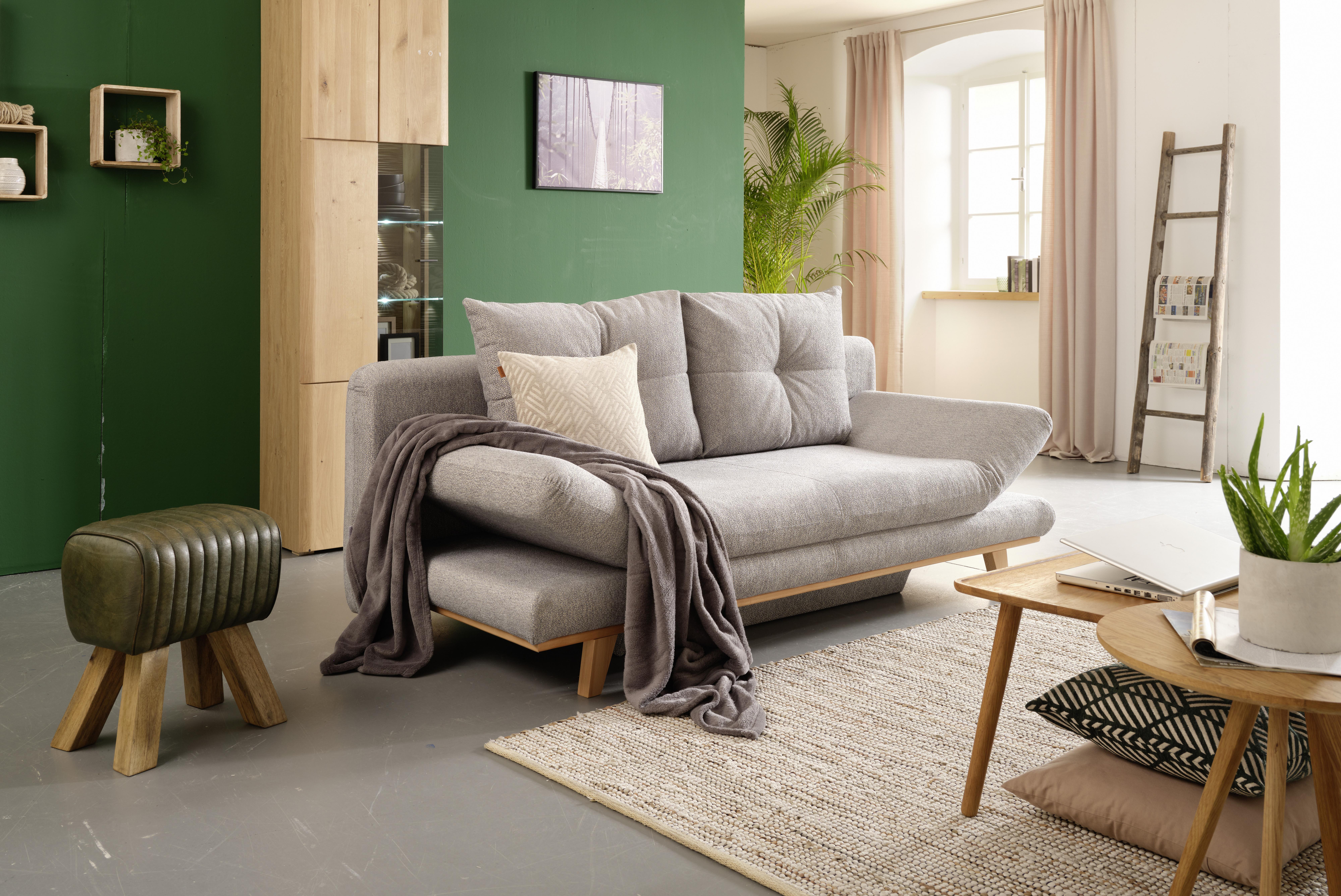 Bettsofa in Grau - Naturfarben/Grau, Lifestyle, Textil (191/76/86cm) - Zandiara