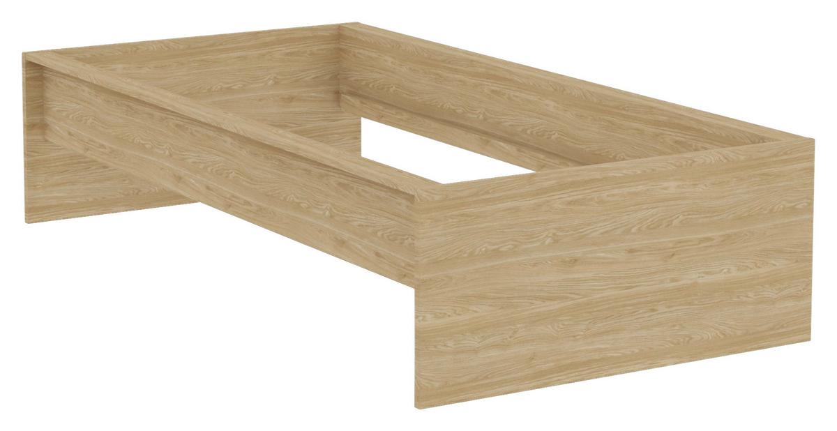 Posteljni Okvir Unit 90 - barve hrasta, Konvencionalno, leseni material (90/200cm) - Based