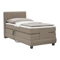 PAT BOXSPRING DIXON - maro, Konventionell, lemn/textil (90/200cm) - Premium Living