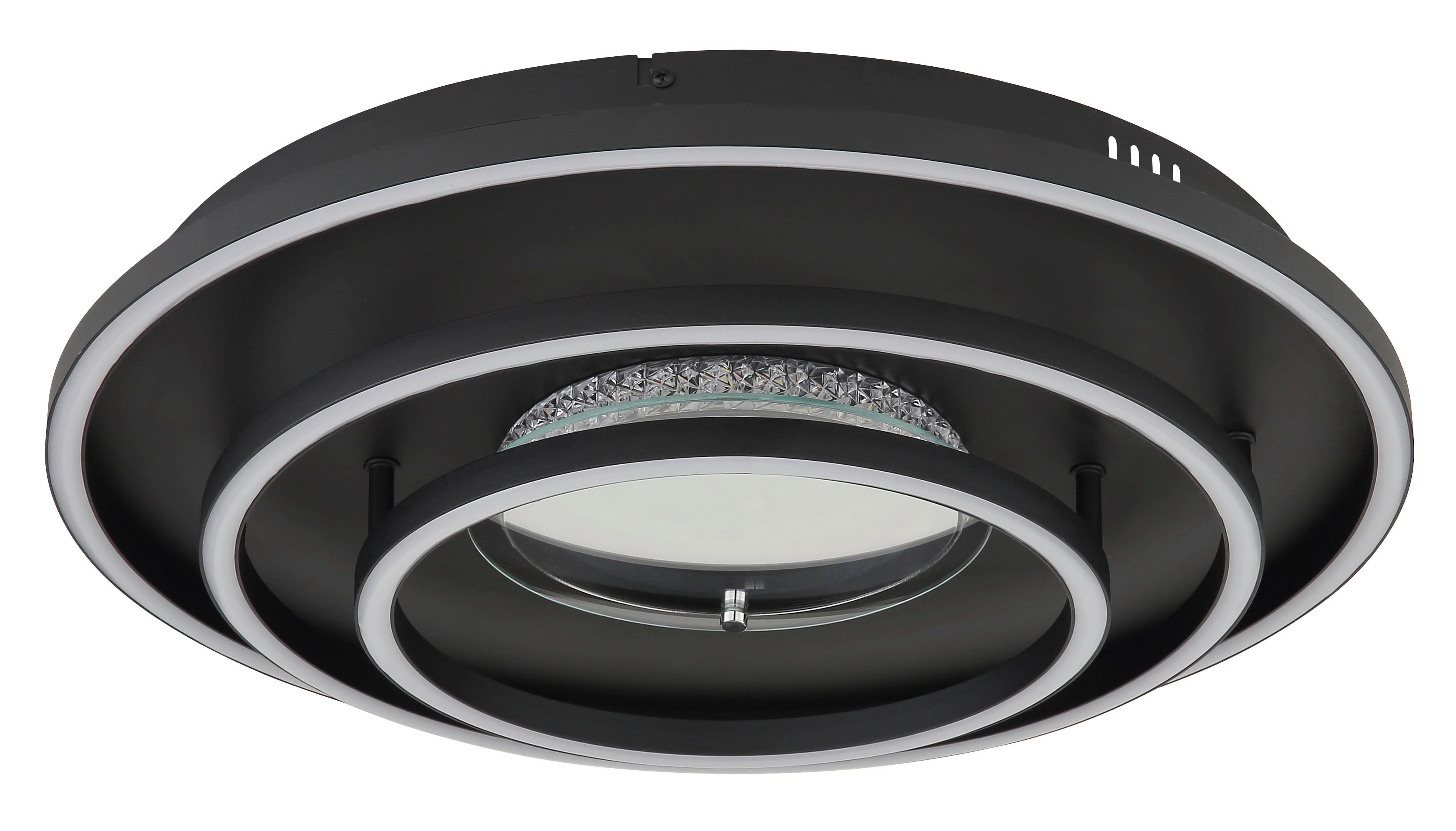 Led Stropna Svjetiljka Lawanda - bijela/crna, Design, metal/plastika (72,2/10cm) - Globo