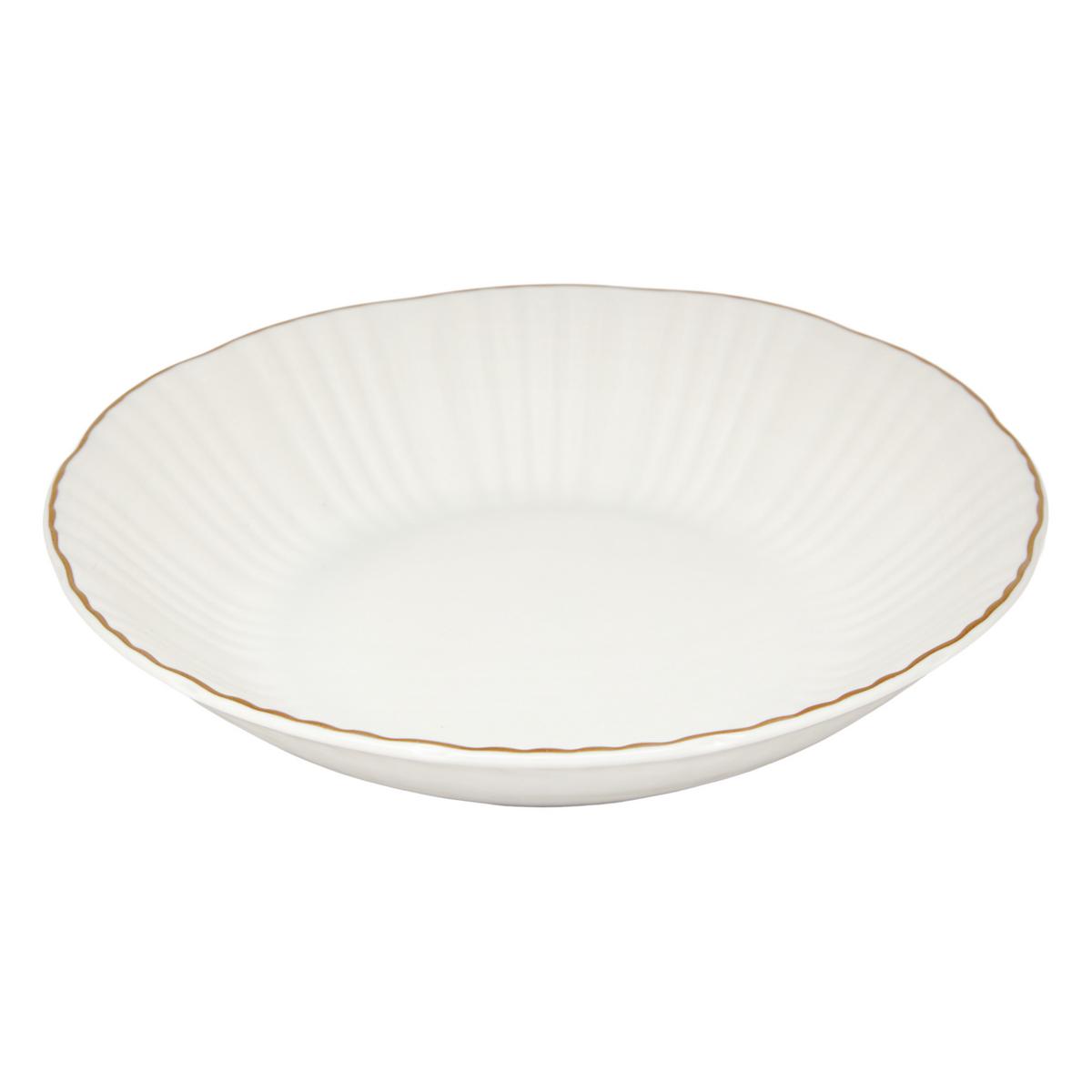 Tanjur Duboki 20cm Daphne - bijela, Moderno, keramika (20cm)