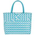 Einkaufskorb Kaia in Türkis/Weiß - Türkis/Weiß, LIFESTYLE, Kunststoff (39/34/19cm) - MODERN LIVING
