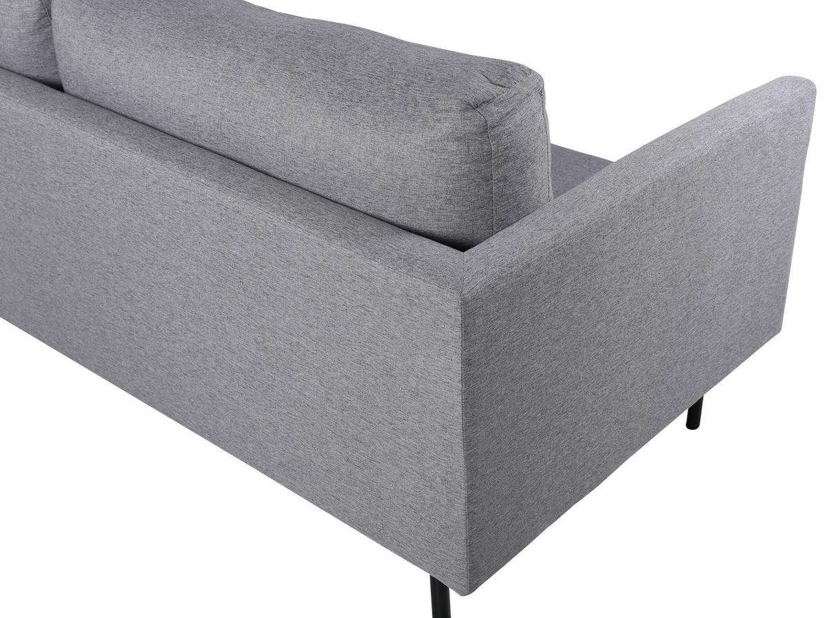3-SITZER-SOFA ZOOM - Schwarz/Grau, Design, Textil/Metall (260/78/80cm) - Livetastic
