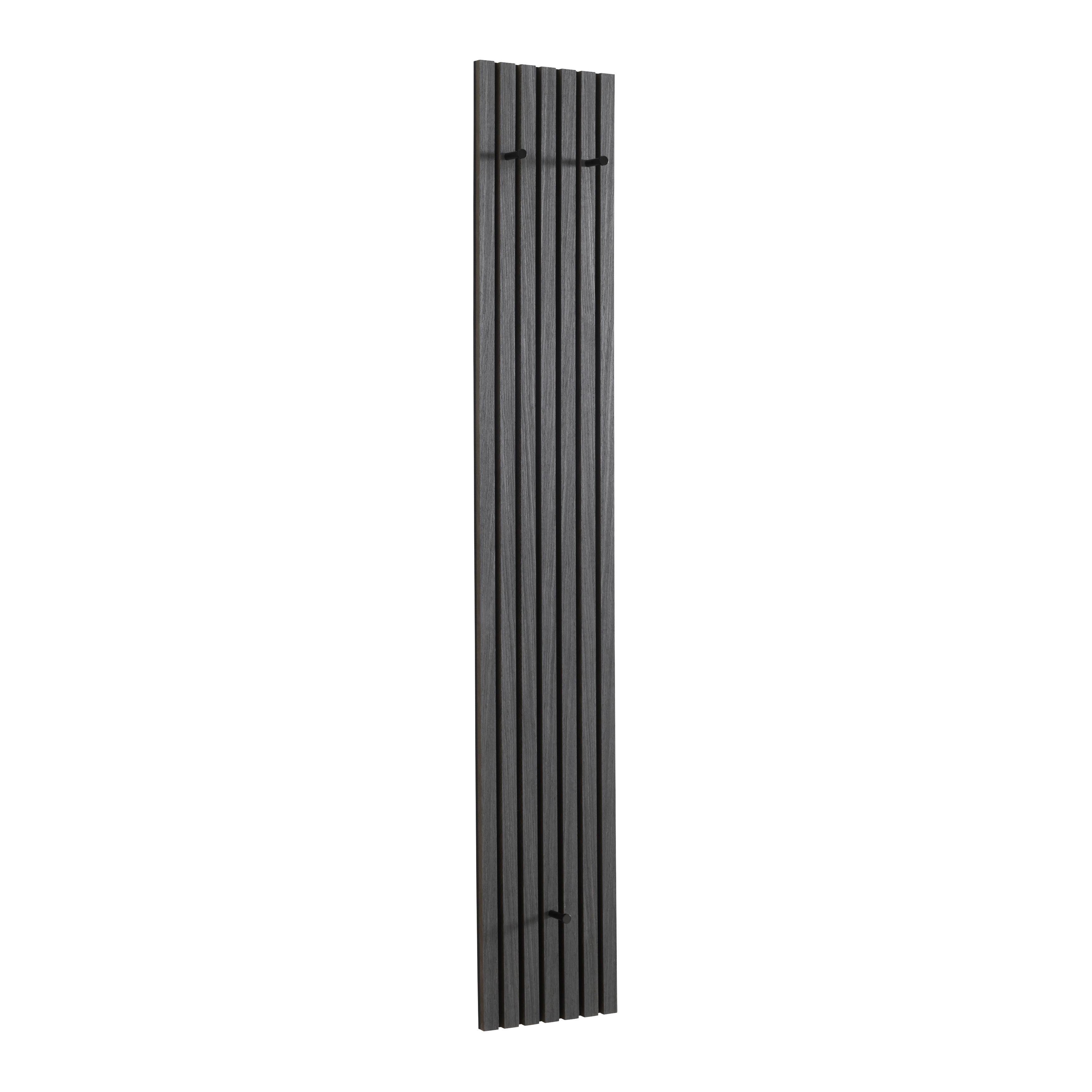 GARDEROBEPANEEL GRACE -SB- - Grijs, Modern, Houtcomposiet/Textiel (25/160/7,5cm) - Mömax