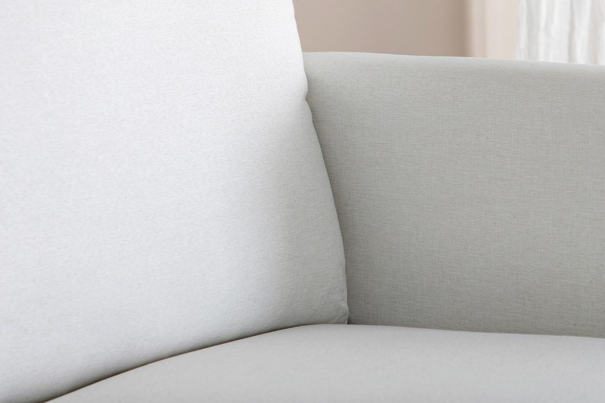 2-SITZER-SOFA ZOOM - Creme/Schwarz, Design, Textil/Metall (180/78/80cm) - Livetastic
