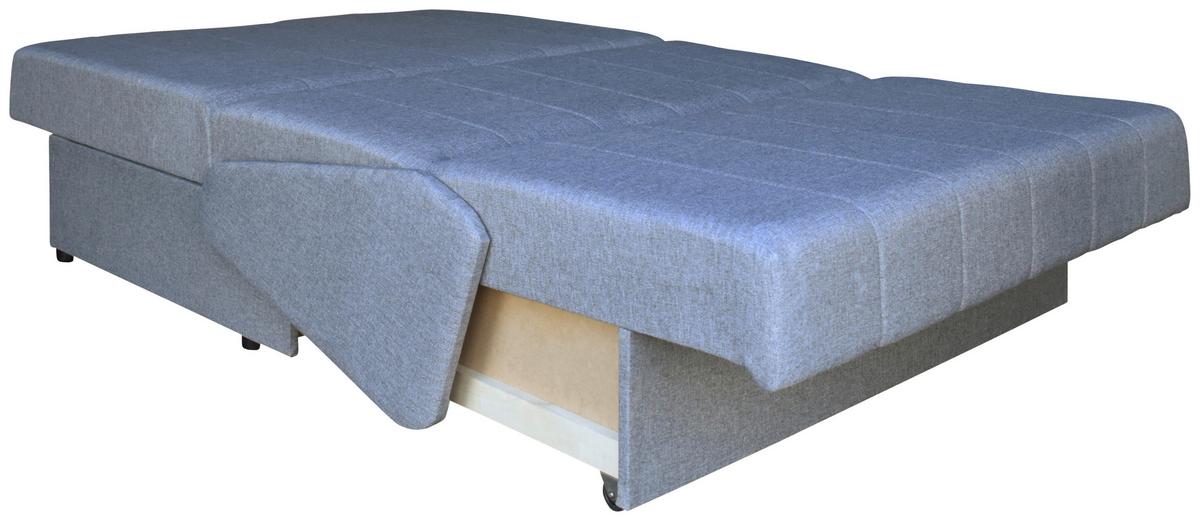 Dvosjed Na Razvlačenje Salsa - siva/crna, Moderno, drvni materijal/drvo (125/90/100cm) - Based