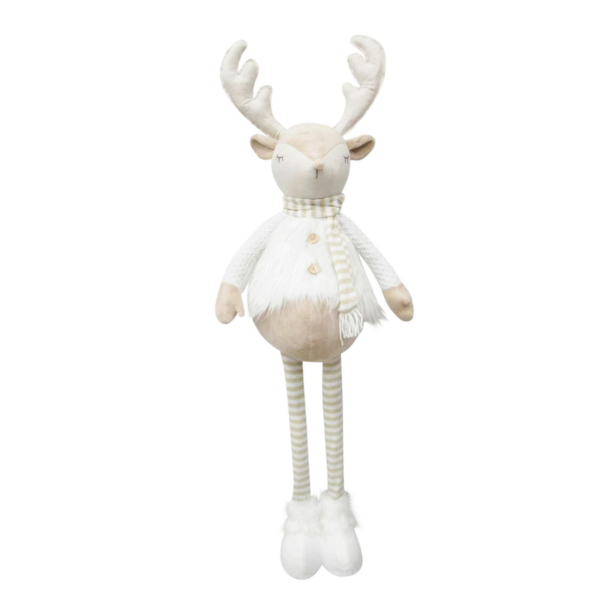 Dekorentier Deery 2 Creme/Weiß - Creme/Weiß, KONVENTIONELL, Textil/Stein (32/22/65cm) - Mömax