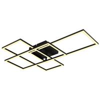 Plafonieră cu LED GABRIEL -TUYA- - opal/negru, plastic/metal (73,7/51/9,3cm) - Globo