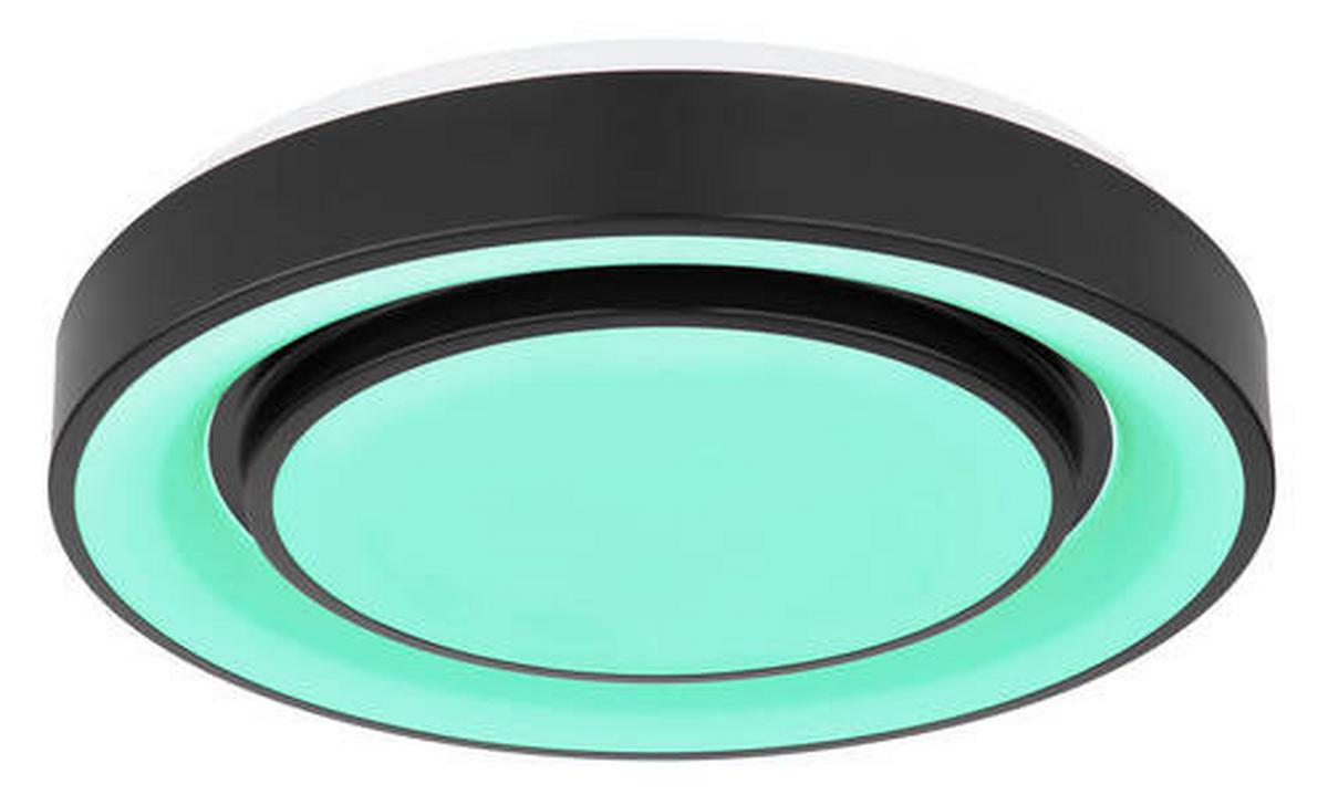 Stropna Led-svetilka Sully, S Sijalko - črna/opal, Design, kovina/umetna masa (38/7.5cm) - Globo