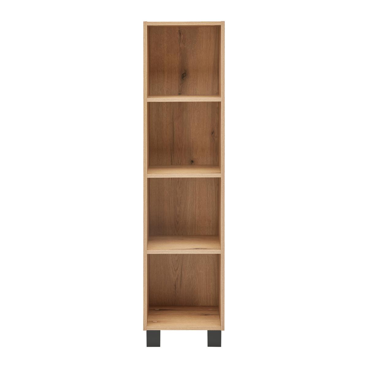 Regal Lugo Eichefarben - Schwarz, Modern, Holzwerkstoff/Kunststoff (135/43,2/34,4cm) - Mömax
