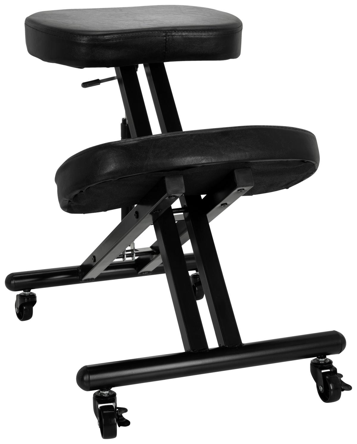 Pisarniški Stolček Otrhoni, Črna - črna, Basics, kovina/umetna masa (46/54-65/63cm) - MID.YOU