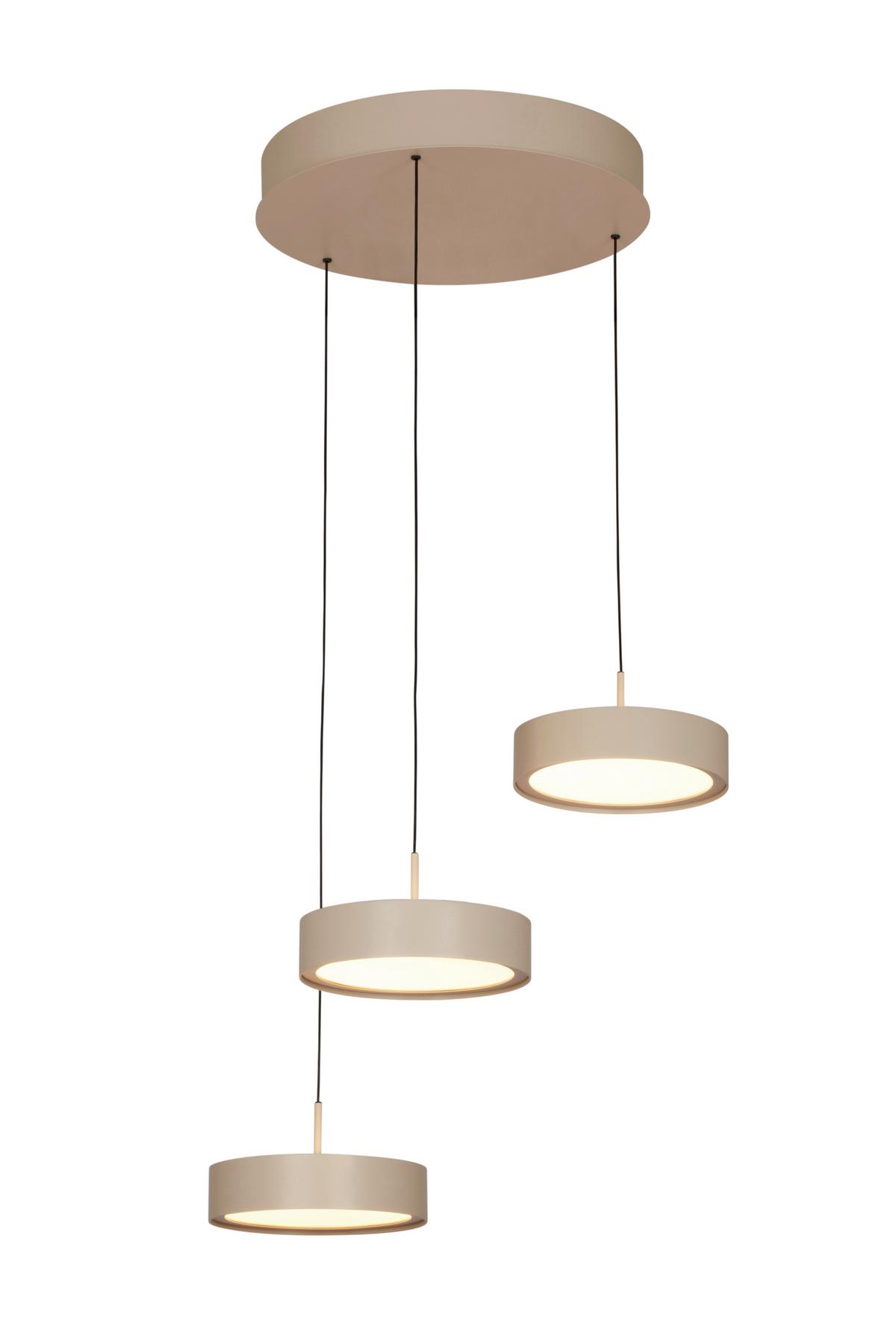 LAMPA WISZĄCA LED BELLEVUE *DK* - kolor piaskowy, Design, metal (46.5/180cm) - Dieter Knoll