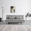 CANAPÉ-LIT SUN -BASED- - gris/noir, MODERN, textile/bois (190/83/93cm) - Based