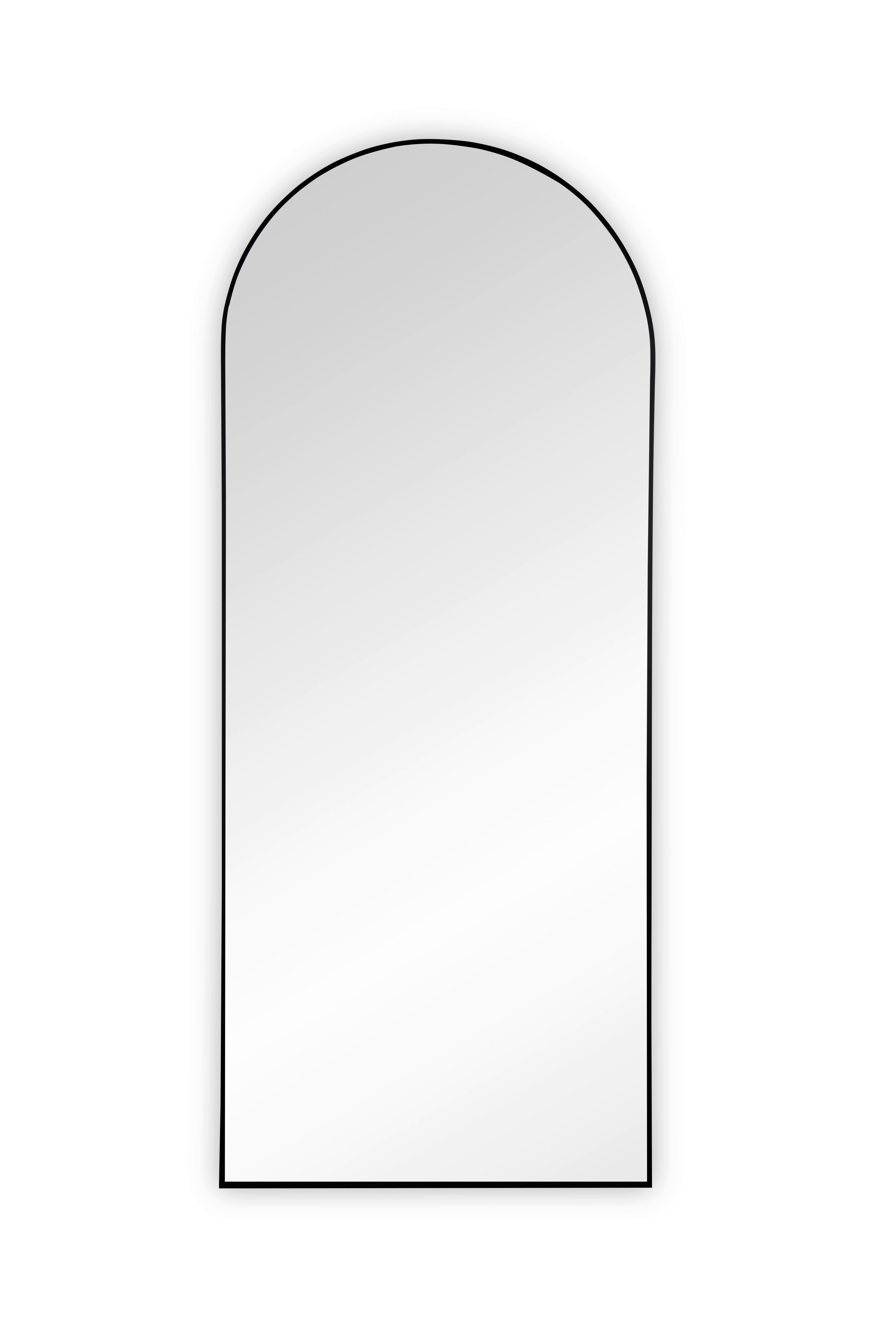 Standspiegel Britt Schwarz - Schwarz, MODERN, Glas/Metall (70/170cm) - Mömax
