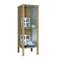 Vitrine Jensol Honigeiche/Klar - Honigeiche/Klar, Design, Glas/Holzwerkstoff (33/98/35cm) - Livetastic
