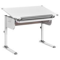 Jugendschreibtisch Studare Weiß - Weiß, MODERN, Holzwerkstoff/Metall (110/68/55cm) - MID.YOU