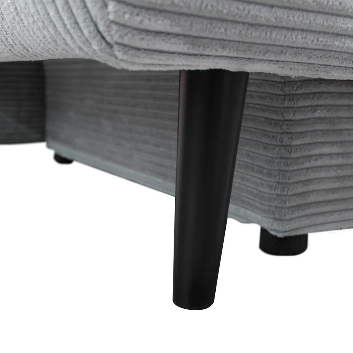 Canapea extensibila FIORE - gri deschis, Design, textil (202/85/99cm) - Modern Living