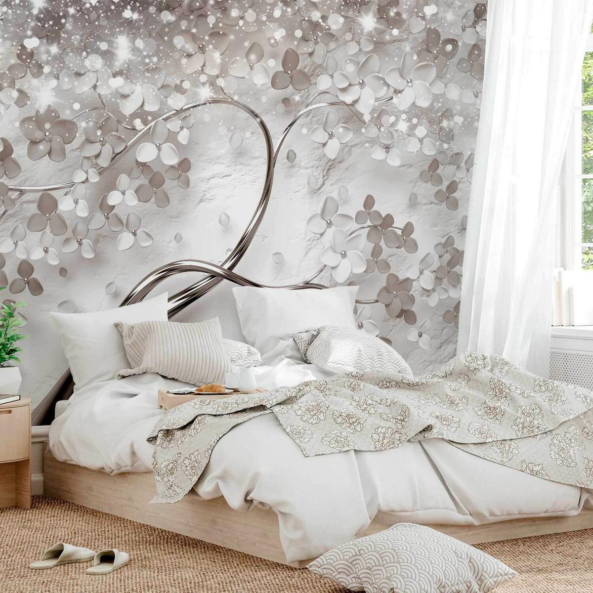 Fototapeta Star Tree, 450x315cm - barve šampanjca/bela, Trendi, tekstil (450/315cm) - artgeist