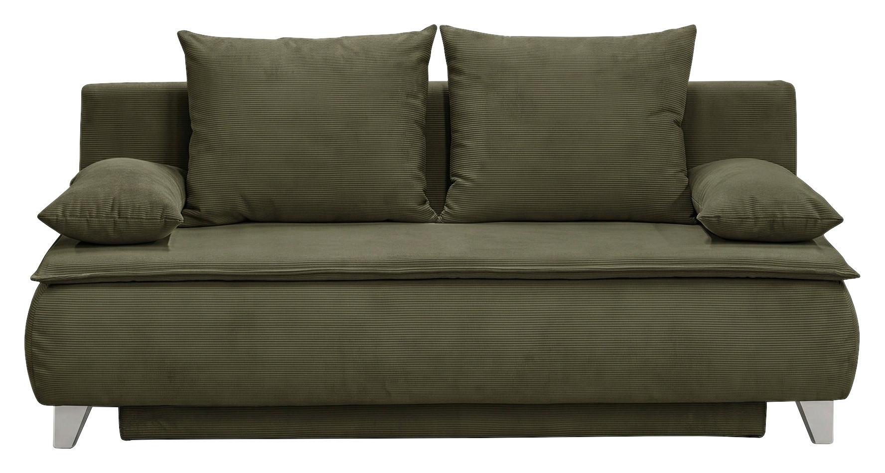 Boxspring Kanapéágy Mona - olívazöld, Modern, textil (208/100/106cm) - Mömax