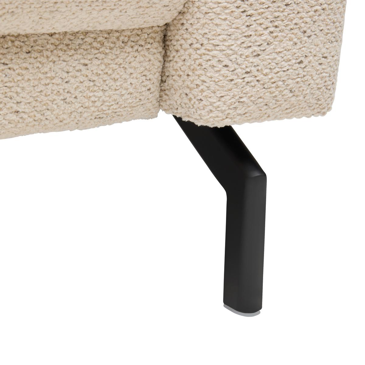 Wohnlandschaft Bassano links Naturfarben - Schwarz/Naturfarben, MODERN, Holz/Holzwerkstoff (190/85-88/235cm) - Premium Living