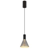 LED-Hängeleuchte Labora Schwarz max. 8 Watt - Schwarz, Design, Glas/Metall (17/150cm) - Globo