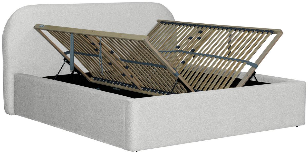 Oblazinjena Postelja - črna/krem barve, Design, tekstil (180/200cm) - Mömax