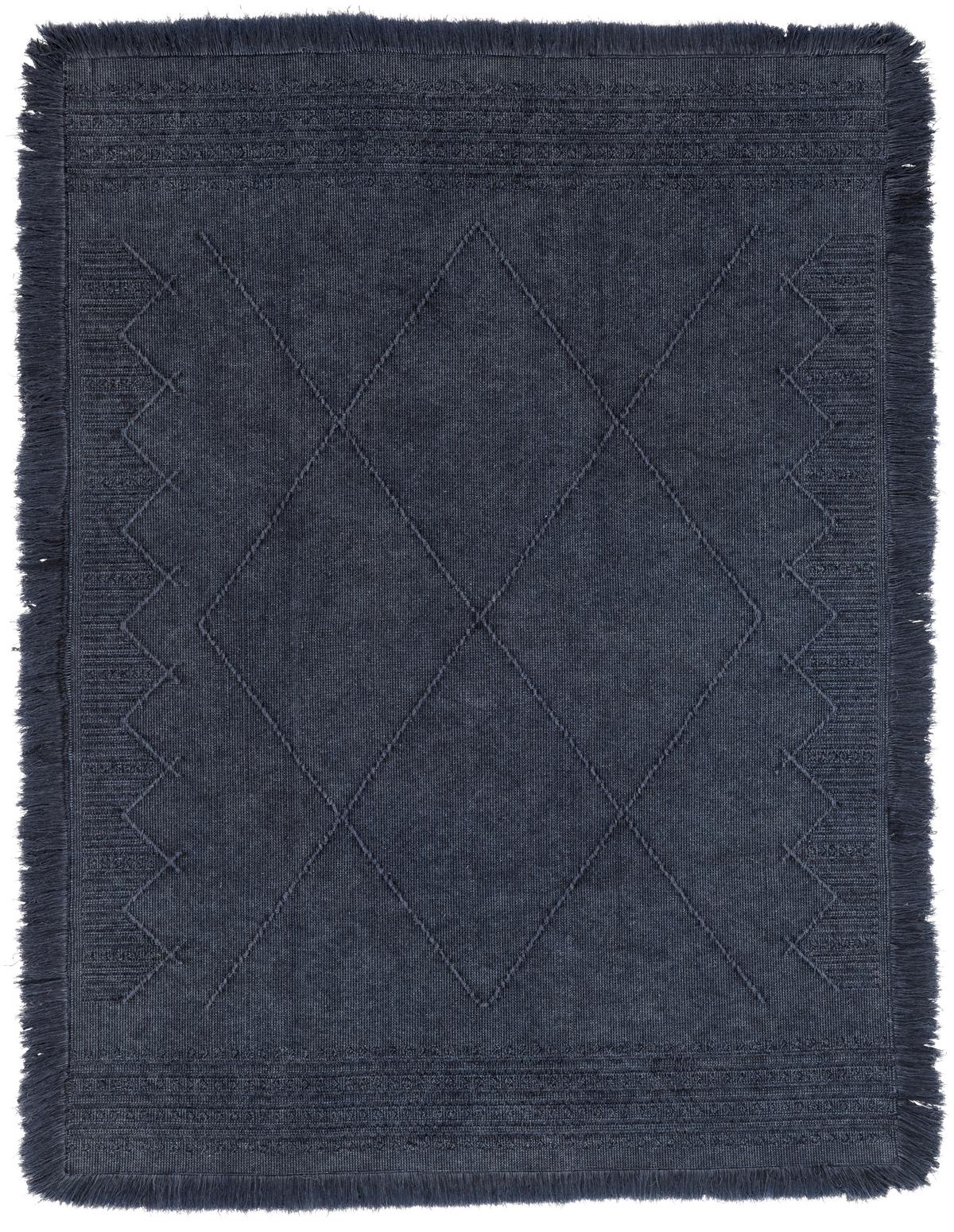 Ročno Tkana Preproga Monaco 1 - temno modra, tekstil (80/150cm) - Modern Living