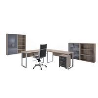 Büro Office Edition Set 1 Sonoma Eiche/Anthrazit - Anthrazit Hochglanz/Sonoma Eiche, MODERN, Holzwerkstoff - MID.YOU