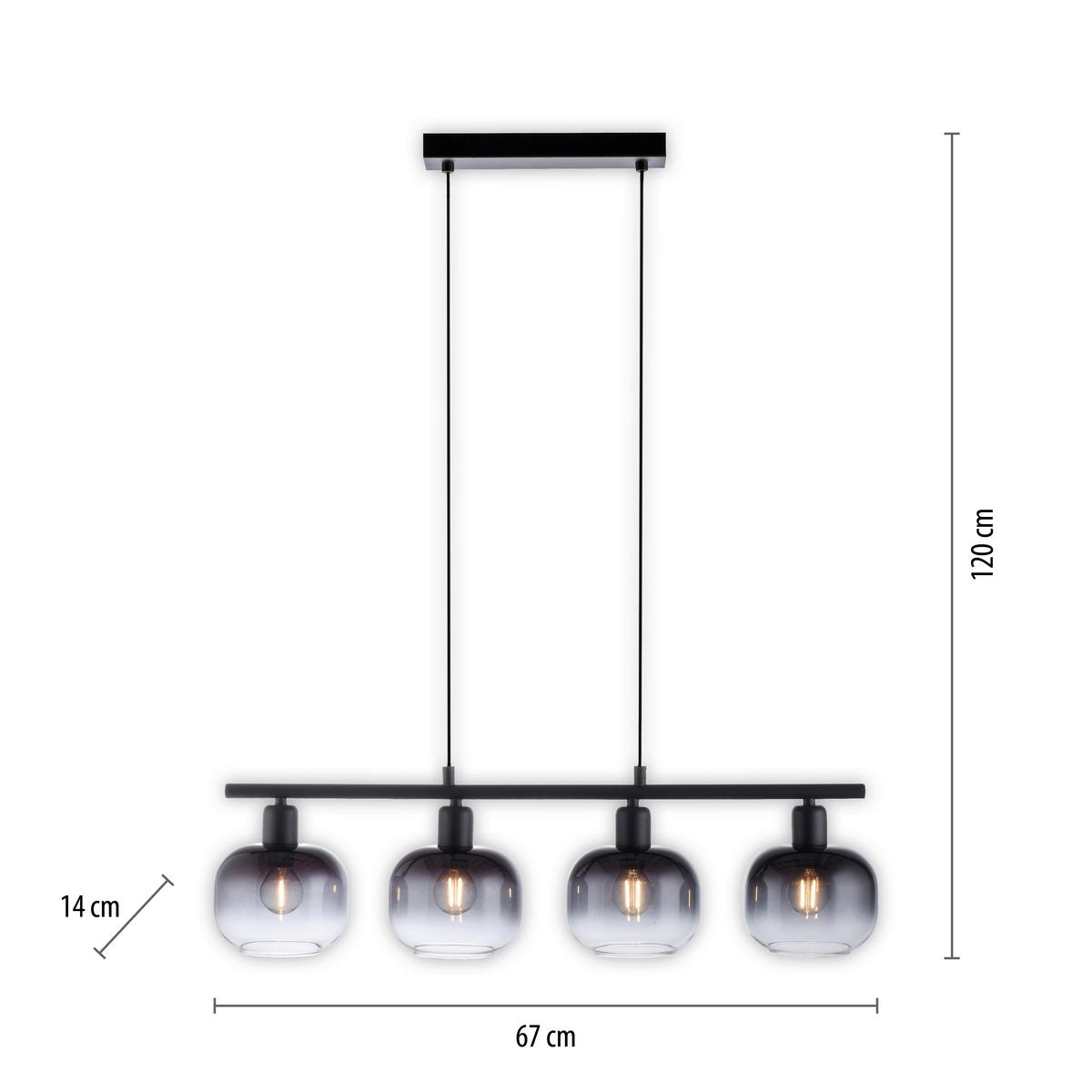 LAMPA ZWIESZANA 15421-18 ZEA - Modern, tworzywo sztuczne/metal (68/14/120cm)