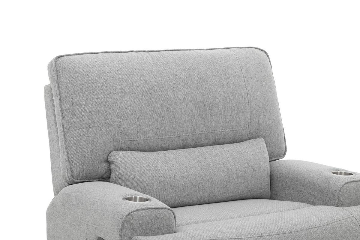 Počivalnik Texas, Svetlo Siva - črna/svetlo siva, Basics, kovina/umetna masa (122/106/102cm) - MID.YOU