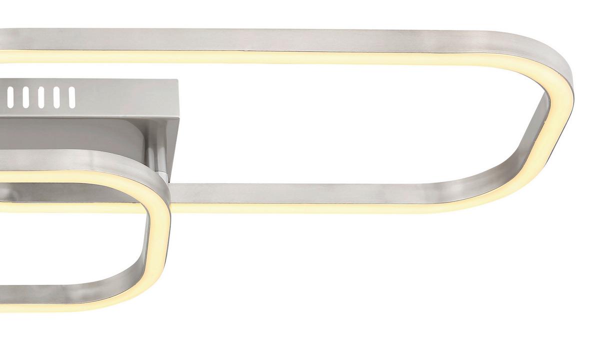 Led Mennyezeti Lámpa 67262d - opál/nikkelszínű, Design, műanyag/fém (62,6/30,6/6cm) - Globo