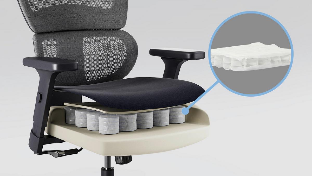 Norris Uredska Stolica - siva/crna, Moderno, metal/tekstil (67/113-123/67cm) - Premium Living