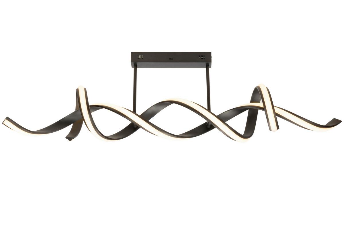 LAMPA SUFITOWA LED BRACKNELL - czarny, Design, tworzywo sztuczne/metal (120/22/32cm) - Novel