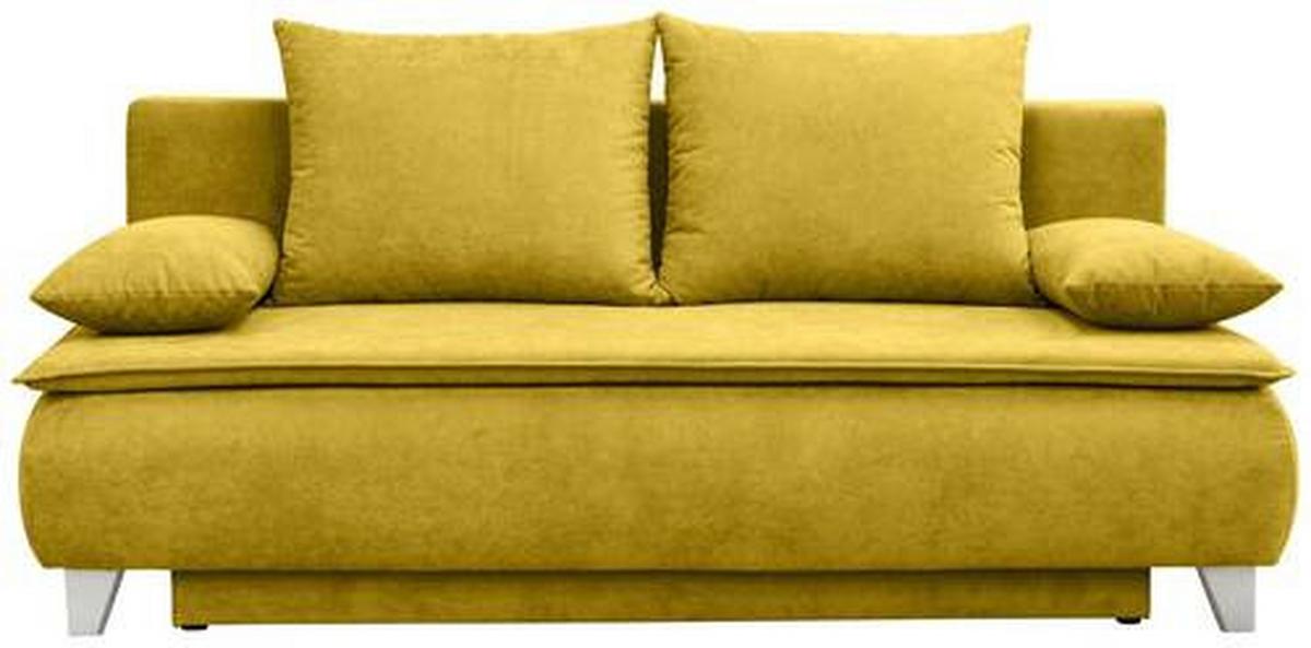 Canapea extensibilă MONA - galben, Modern, textil (208/100/106cm) - Modern Living