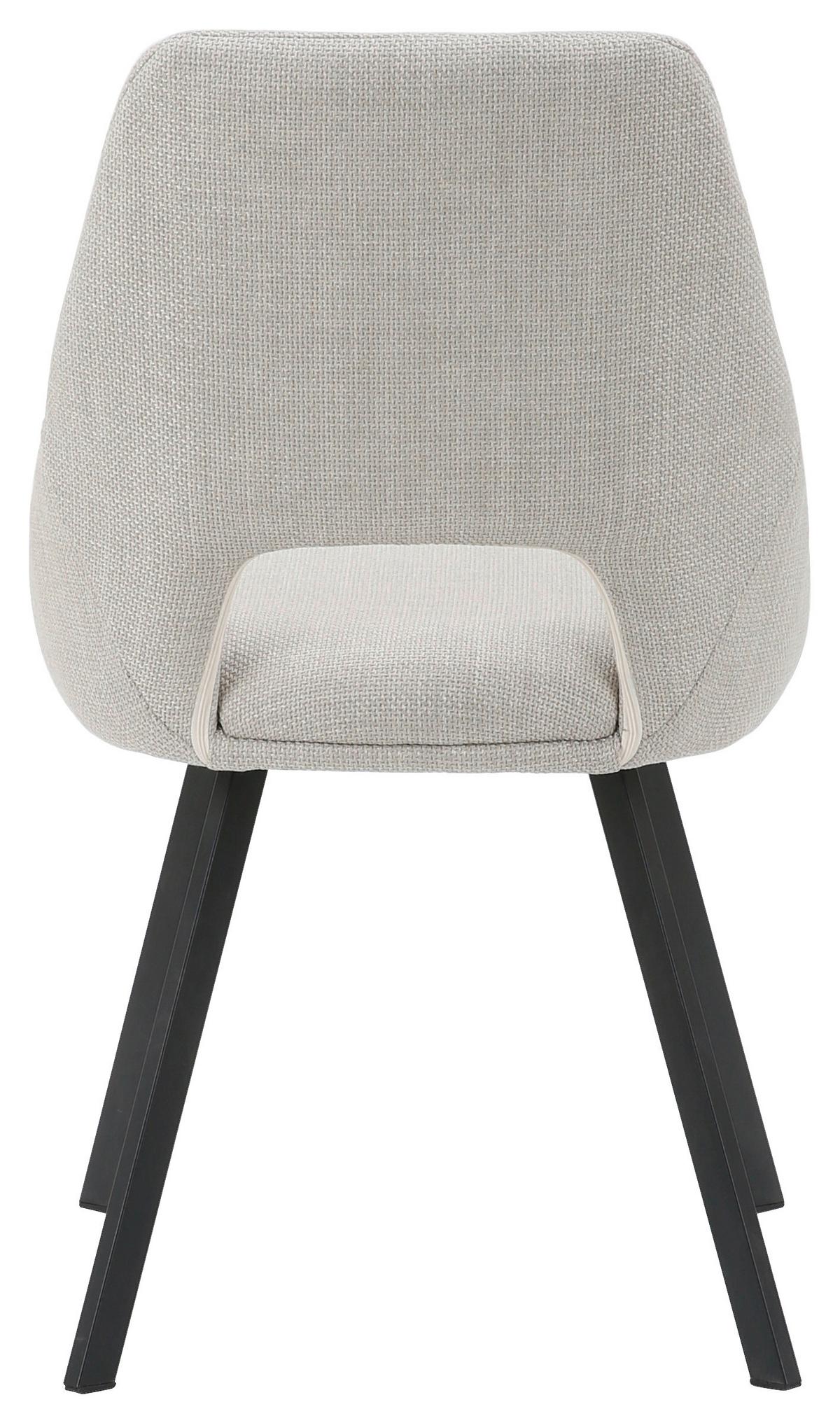 Stolica Alisa - bež/crna, Moderno, metal/tekstil (50/57/83cm) - Mömax
