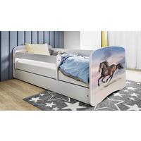 Otroška Postelja Babydreams, Bela, 80x160cm - bela/barve breze, Moderno, tekstil/leseni material (80/160cm) - MID.YOU