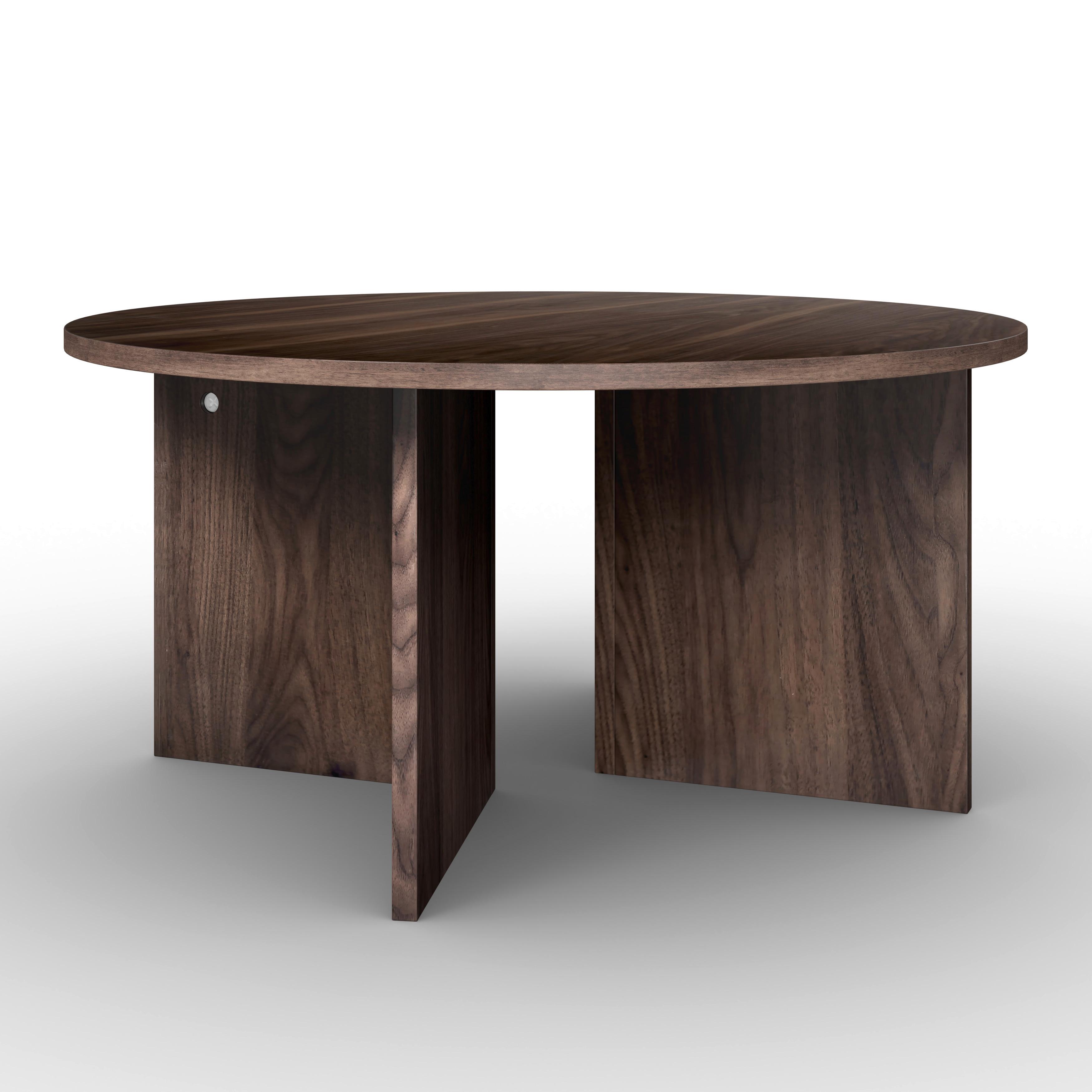 Couchtisch Celina Walnussfarben MDF rund - Walnussfarben, MODERN, Holz/Holzwerkstoff (80/39/80cm) - Bessagi Home