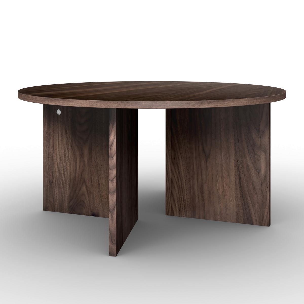 Couchtisch Celina Walnussfarben MDF rund - Walnussfarben, MODERN, Holz/Holzwerkstoff (80/39/80cm) - Bessagi Home