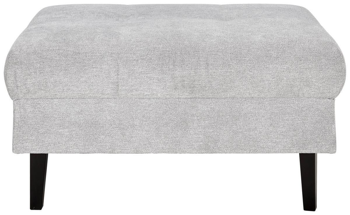 Hocker Boston in Grau - Schwarz/Grau, KONVENTIONELL, Holz/Textil (93/46/75cm) - Based