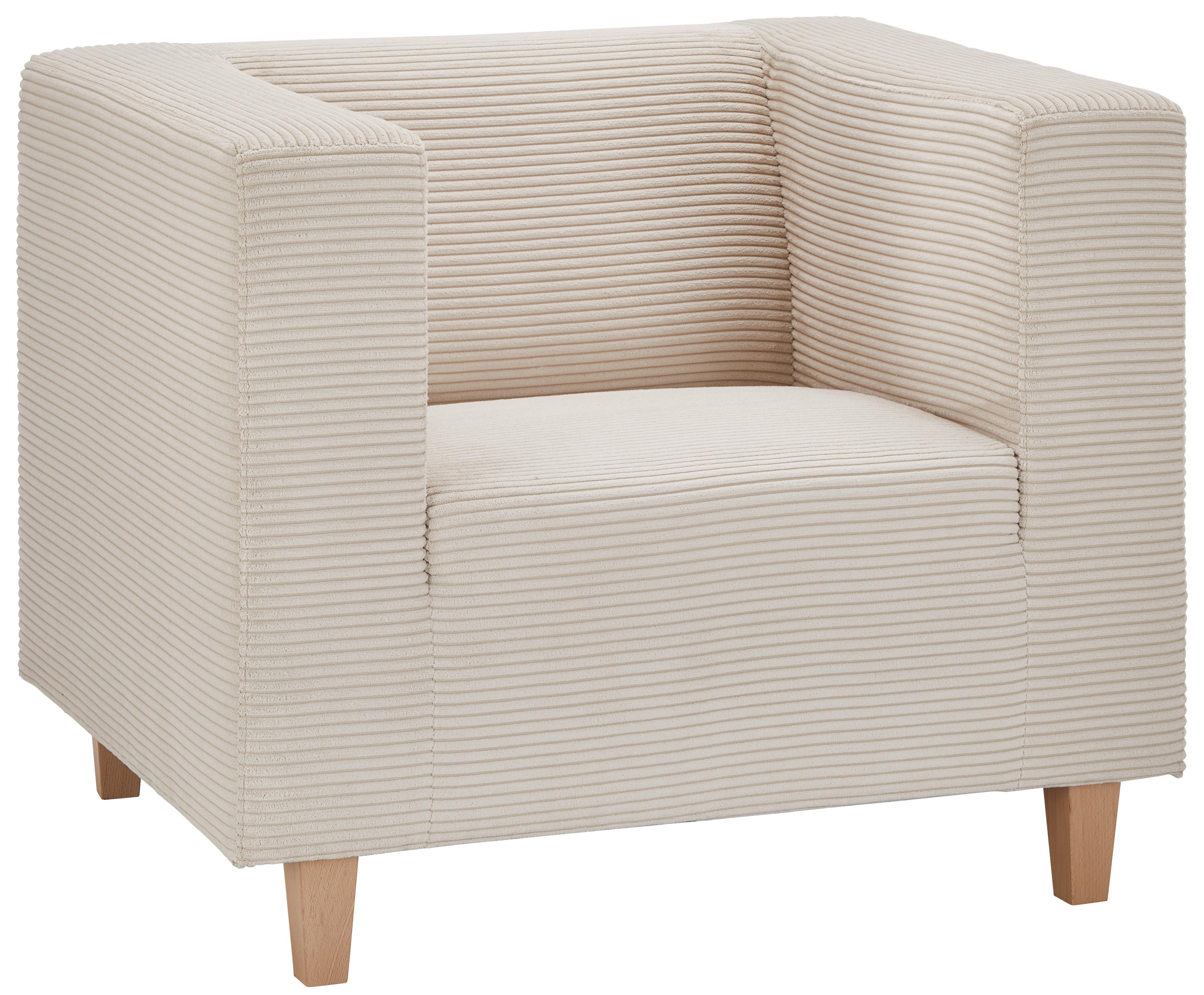 Fotel Sam - bézs, Modern, textil/fa (98/79/84cm) - Mömax