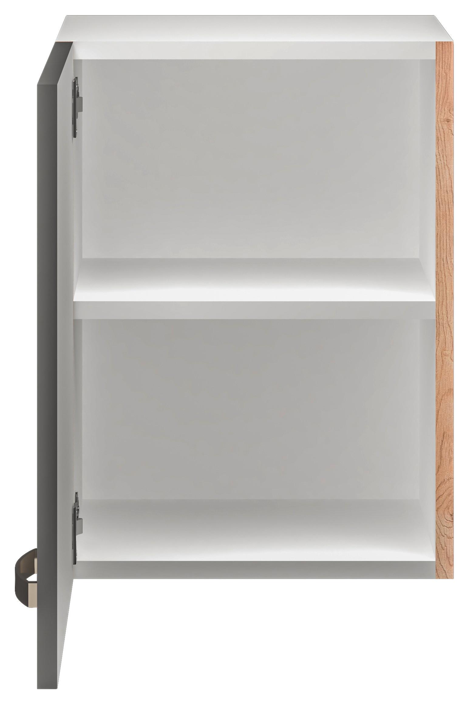 Küchenoberschrank Shadow ca. 40x54x32 cm Grau/Eiche - Edelstahlfarben/Dunkelgrau, MODERN, Holzwerkstoff/Metall (40/54/32cm) - FlexWell
